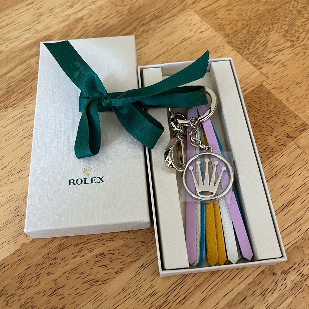 Rolex Purple and Yellow Key Card Holder Accessory NWT